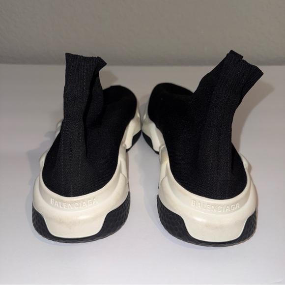 Women’s Balenciaga Black and White Knit Sneakers Size 38 - Picture 8 of 10